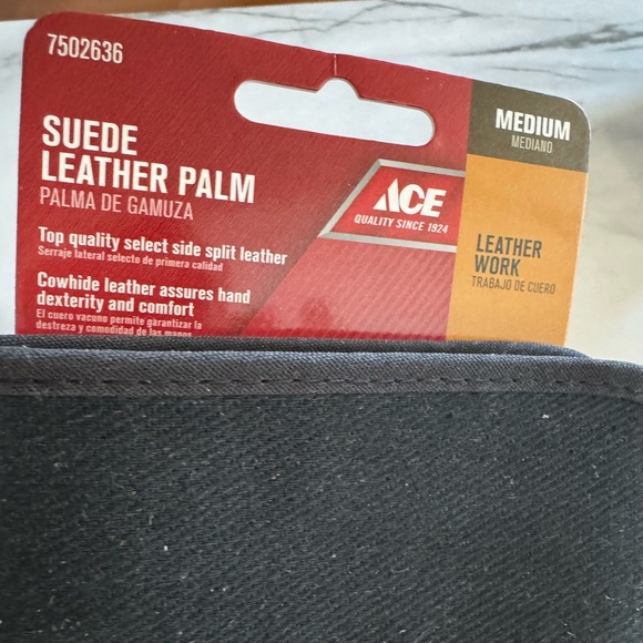 Ace Men's Indoor/Outdoor Work Gloves Black/Gray L 1 pair - Picture 3 of 6